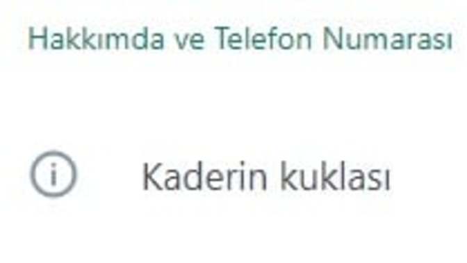 Whatsapp hakkımda kısmınızda ne yazıyor?