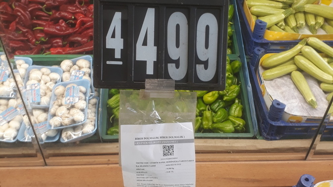 1 kilo dolmalık biber 45 lira olmuş, buna kim dur diyecek?
