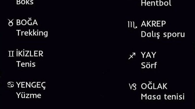 Burcuna göre en uygun spor hangisi?