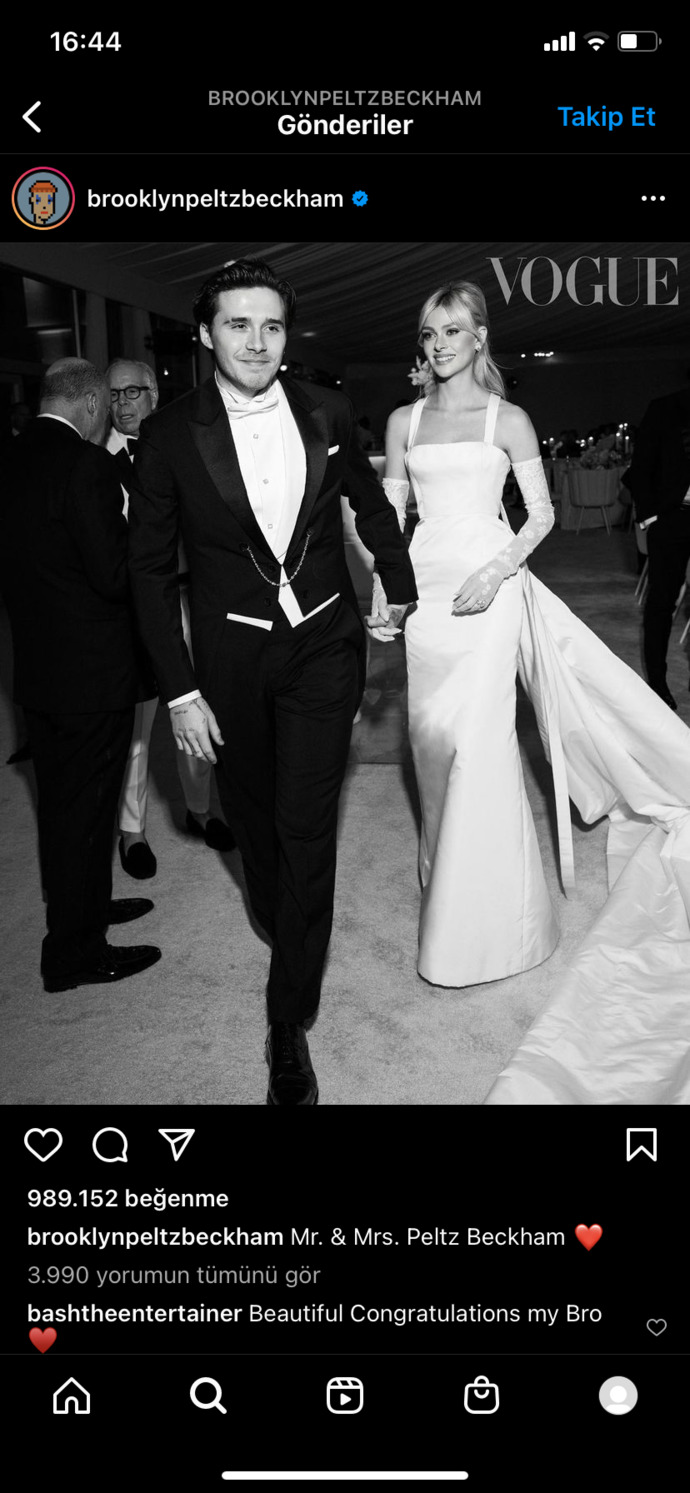 Yeni evlenen Brooklyn Beckham kızın soyadını aldı, ne düşünüyorsunuz?