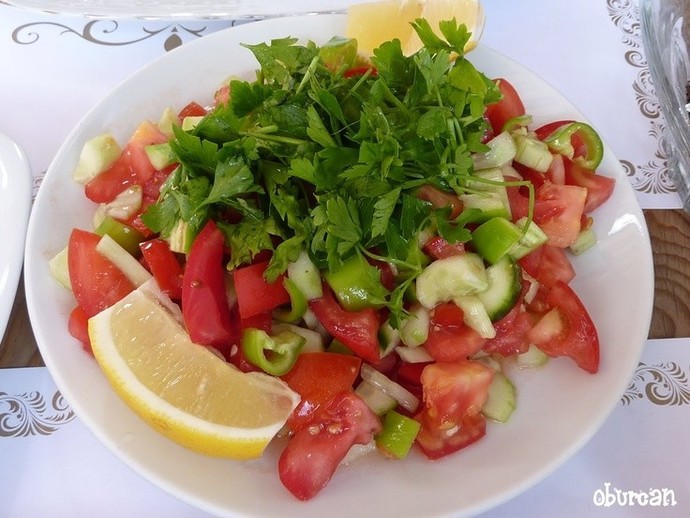 Domates salatası mı yoksa közlenmiş patlıcan salatası mı?
