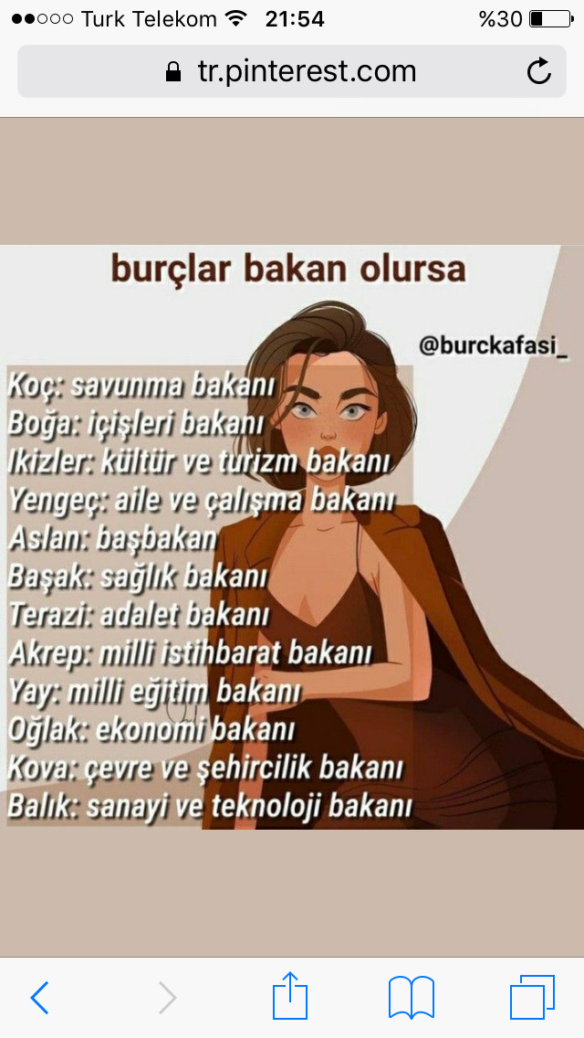 Burçlar bakan olursa ne olur😎😌?