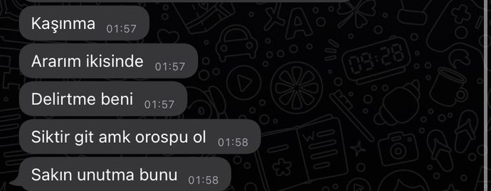 Benden ayrilan eski sevgili?