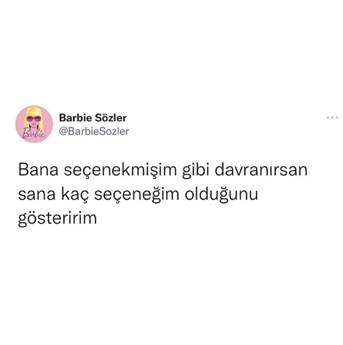 Sizi seçenek gibi gören birine siz nasıl muamele uygularsınız?