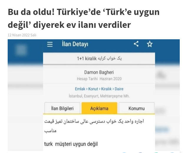 Bu da oldu! Türkiyede Türke uygun değil diyerek ev ilanı verdiler, bu konuda ne düşünüyorsunuz?