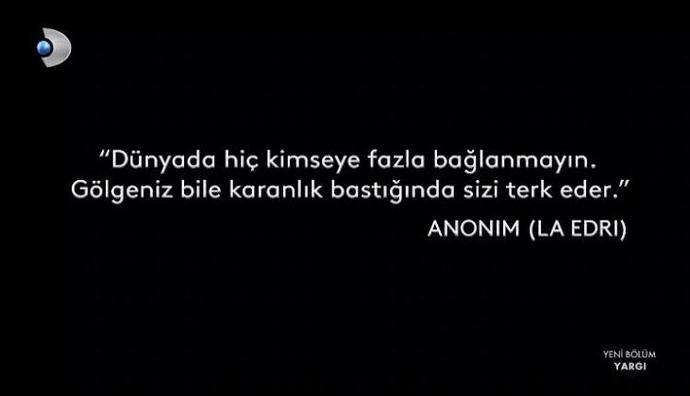 Yargı dizide başlarken böyle bir yazı gördüm gerçekten de haklılar bence ile sizce gerçekten de böyle mi?