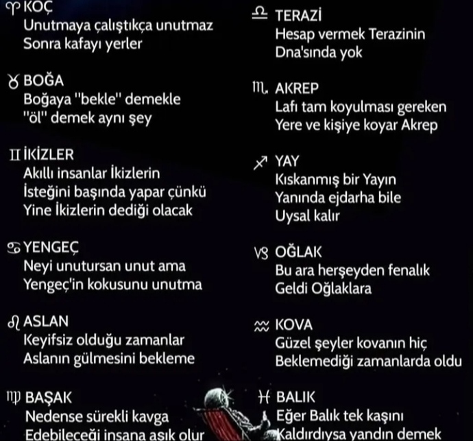 Senin burcun hangisi 🙃?