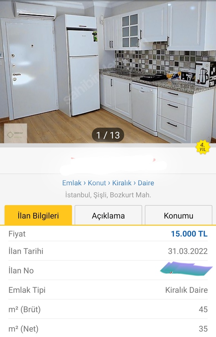Şişlide 1+0 / 35 m² eşyalı dairenin 15.000 lira, Kadıköyde 1+0 / 32 m² eşyasız dairenin 4.750 lira olmasına nasıl bakıyorsunuz?