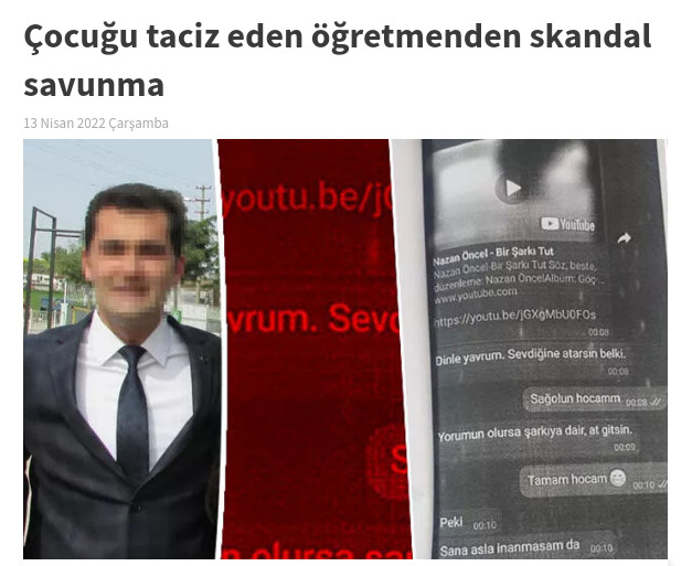 Çocuğu taciz eden öğretmenden samimiyet savunması! Savunmaya karşı ne söylemek istersin?
