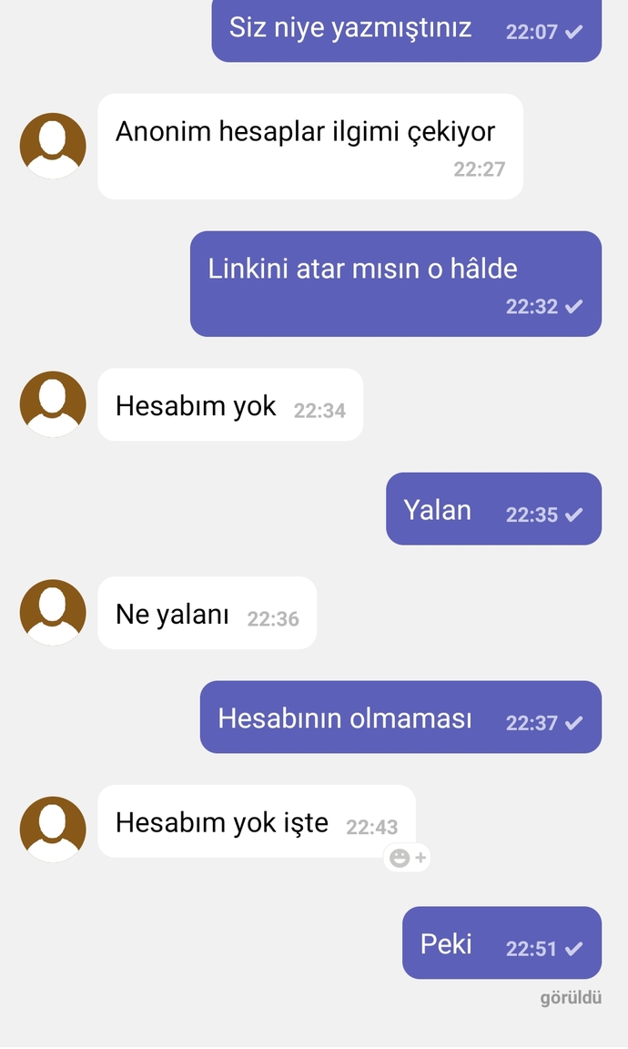 Sizce bu konuşmalardaki yazı stili aynı kişiye mi ait?