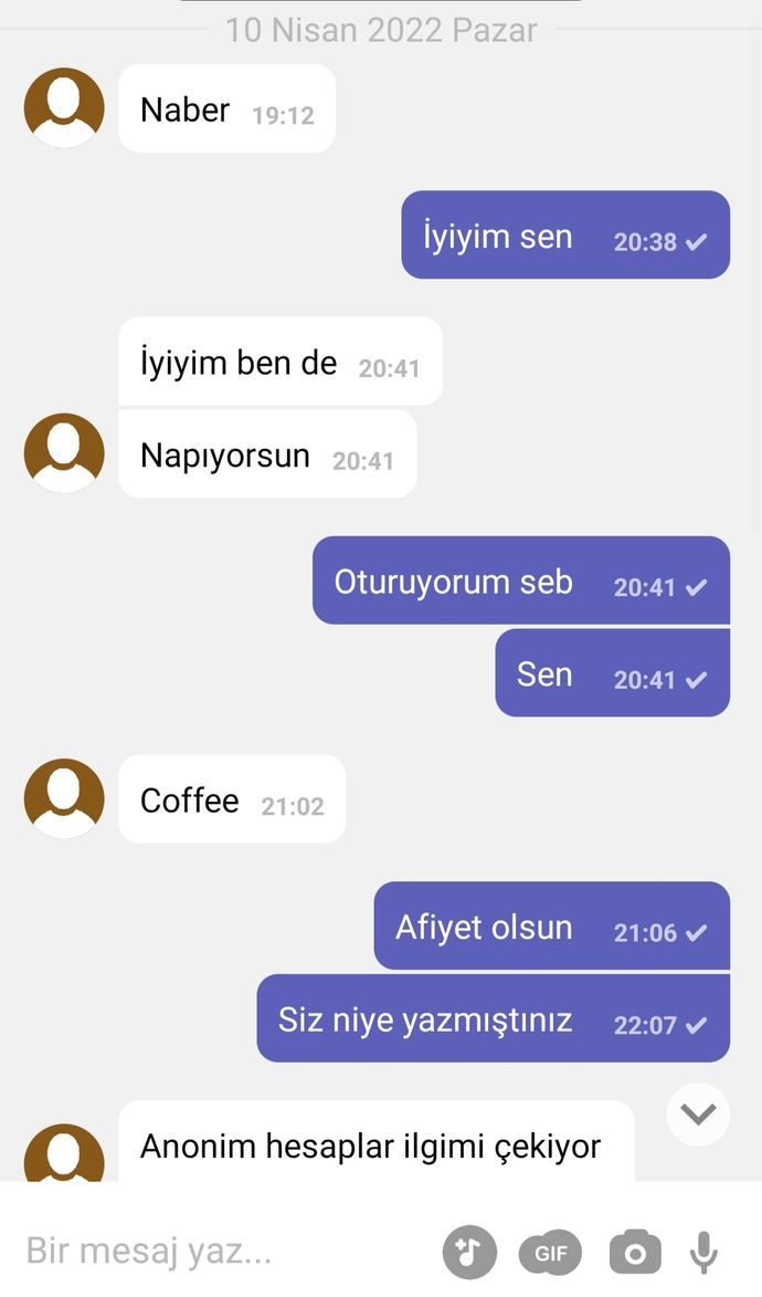 Sizce bu konuşmalardaki yazı stili aynı kişiye mi ait?