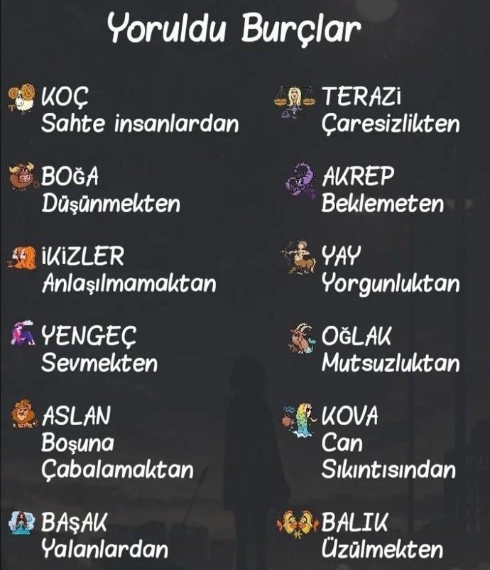 Burcuna göre neden yorgunsun?