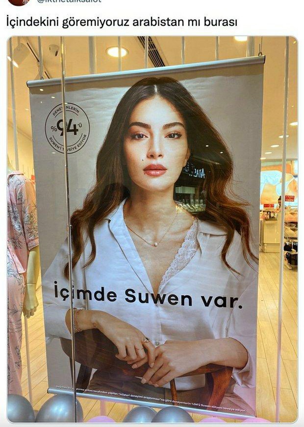 Sosyal medyada trend olan İçimde Suwen Var akımı, Sizce iç çamaşırsız reklam olur mi?