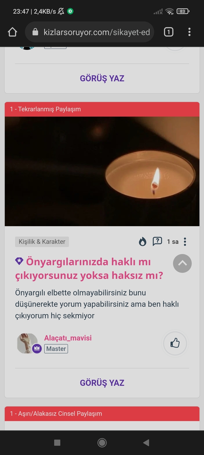 Tekrara düşmüşün yine jsjsj