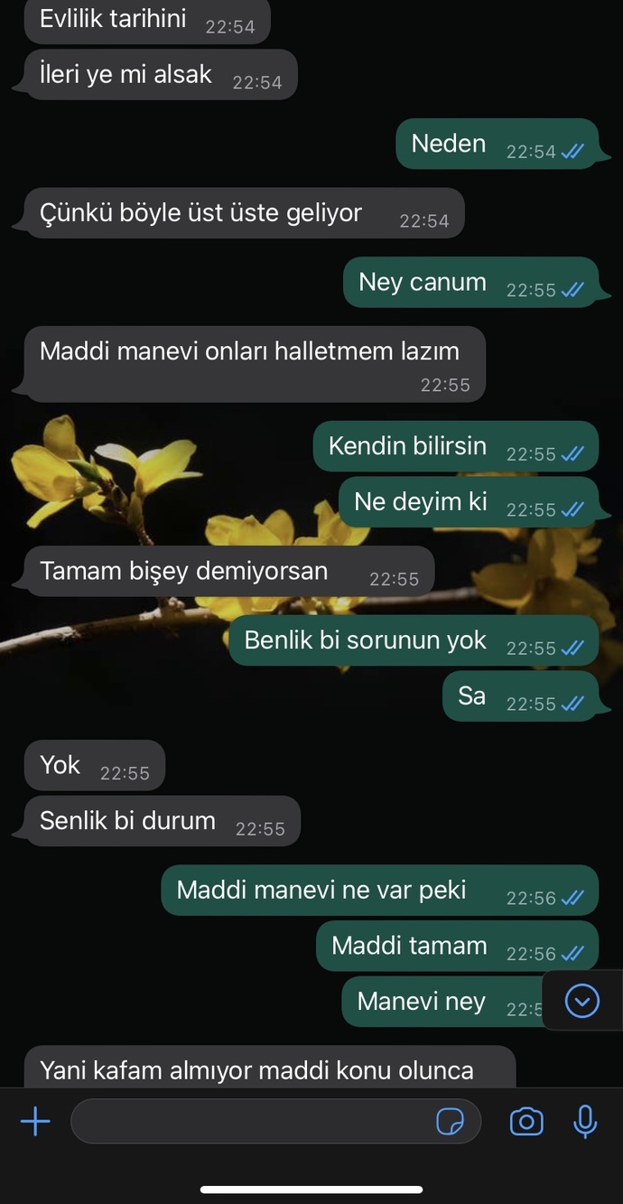Nişanlım durduk yere böyle dedi neden olabilir sizce?