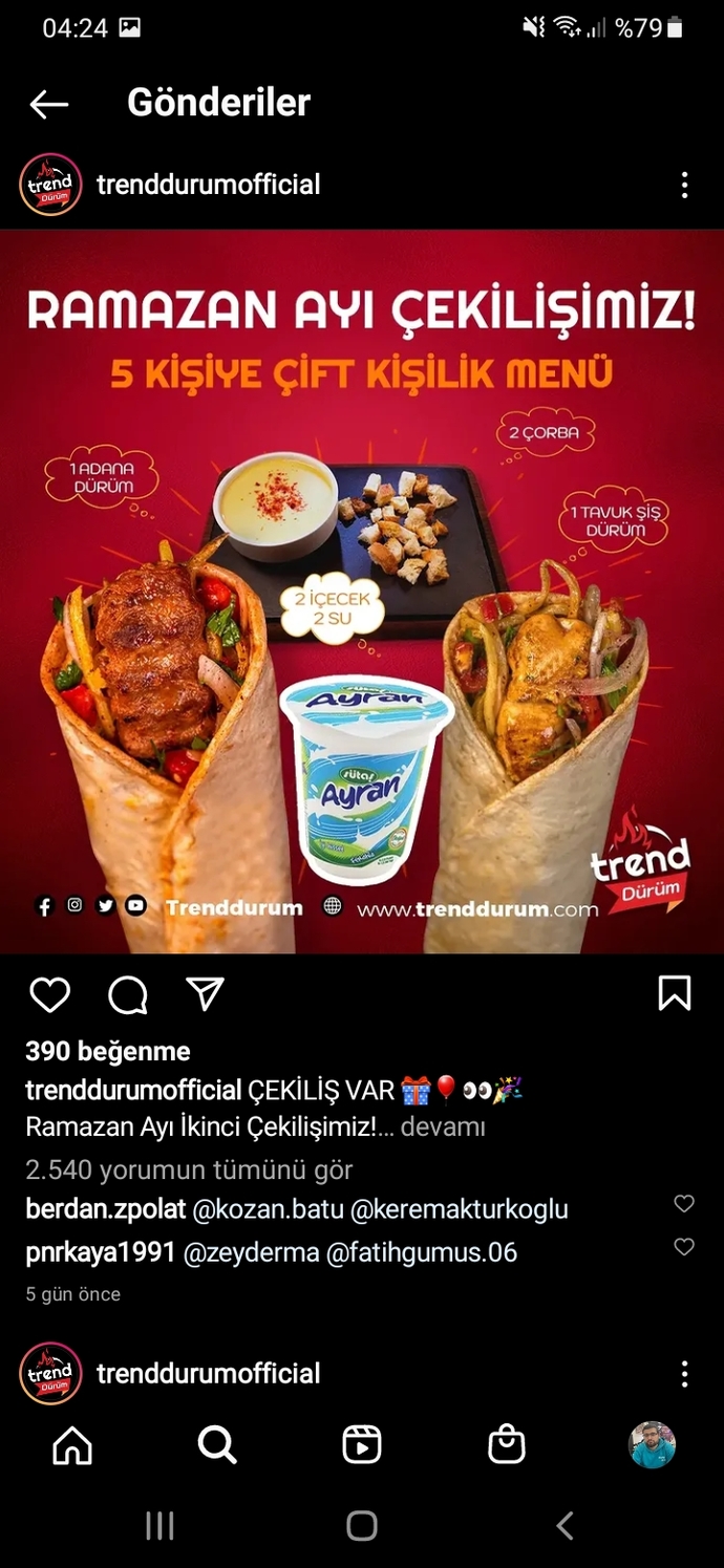 Dürüm çekilişine 2500+ kişinin katılması hakkında ne düşünüyorsunuz?