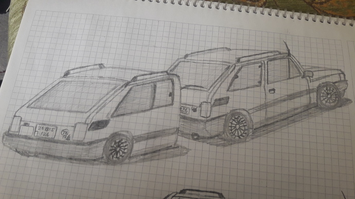 Özel römorklu Fiat 126 Bis çizimim...