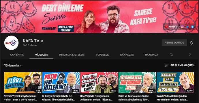 Son günlerde keşfettiğin, güzel YouTube kanalları var mı, neler onlar?