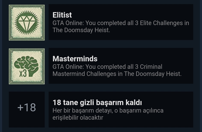 GTA 5 Gizli Başarımlar