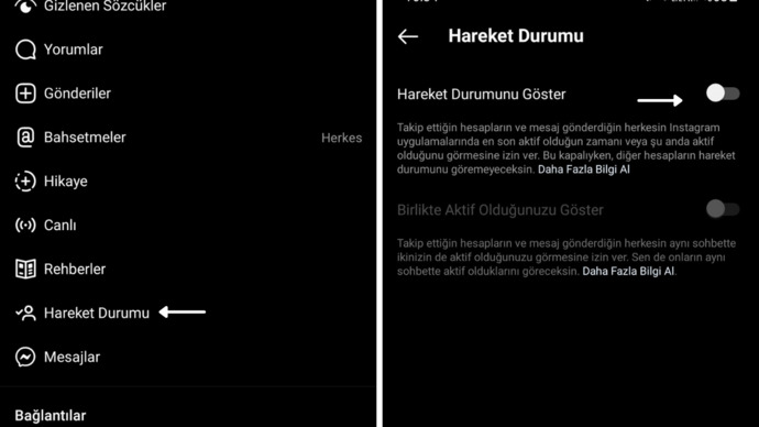 Instagram'da son görülme özelliği nasıl kapatılır?