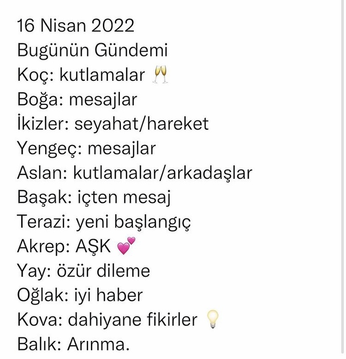 16 Nisan 2022 burçların gündemi nedir?