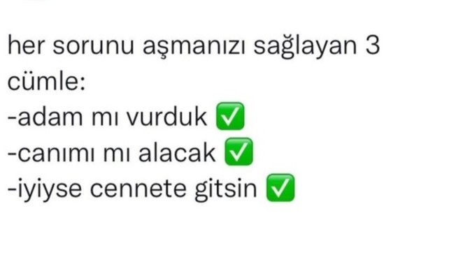 Her sorununuzu aşmayı sağlayan cümleniz nedir?