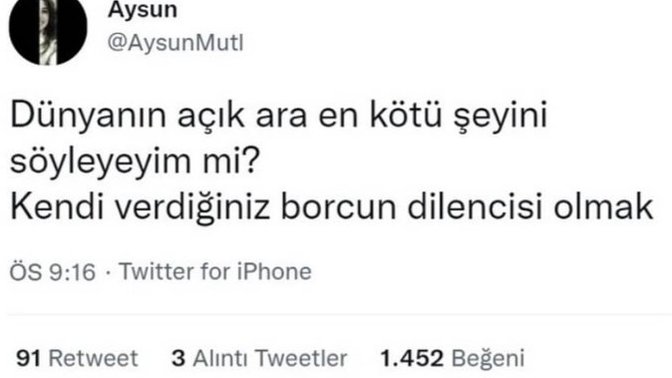 Borç vermek pişmanlık mıdır?