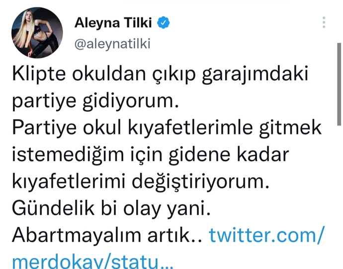 ne kadar medeniyetiz insan varsa ülkemizde Aleynacığım onlar anlamıyorlar seni.