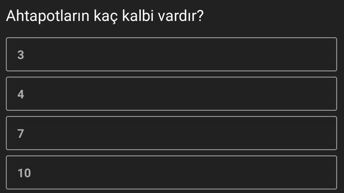 Ahtapotların kaç kalbi vardır?