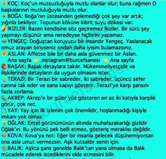 Bugün senin burcun ne demiş acaba?