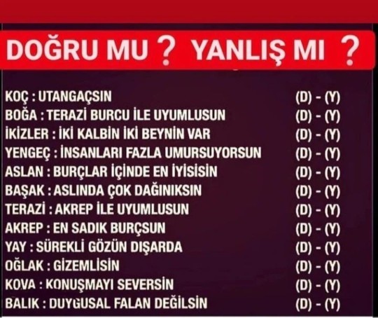 Burcun hakkındaki yorum doğru mu yanlış mı?