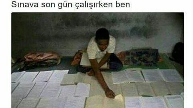Sınavlara genellikle son gün mü çalışırsınız?