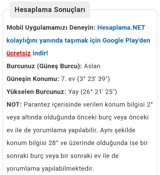 Yükselen burcunuz nedir?