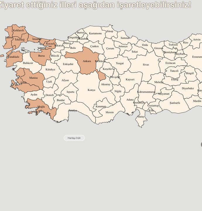 Kaç İl Ziyaret Ettiniz?
