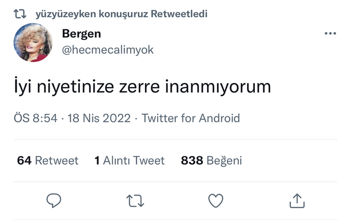 Neye asla inanmıyorsun?