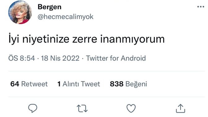 Neye asla inanmıyorsun?