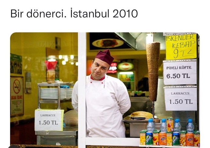 İskender 9, lahmacun 1,5 TL. 2010 yılındaki dönerci fiyatları üzdü mü?