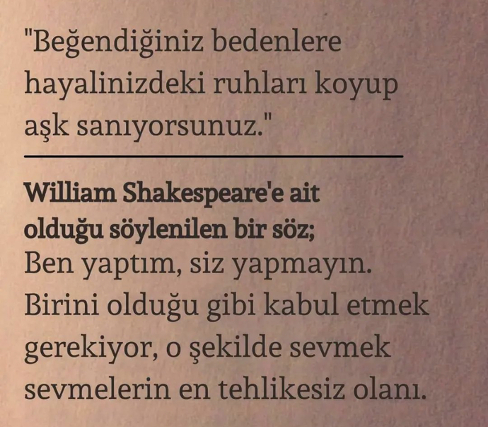 Hayal kırıklığı yaşamamızın tek nedeni kendimiz miyiz acaba? Karşımızdakini aklımızda, kalbimizde, ruhumuzda büyüttüğümüz için mi?