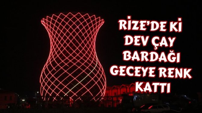 Rize'de yapılan dev çay bardağı heykeli gündem oldu! Sizce gerekli miydi?