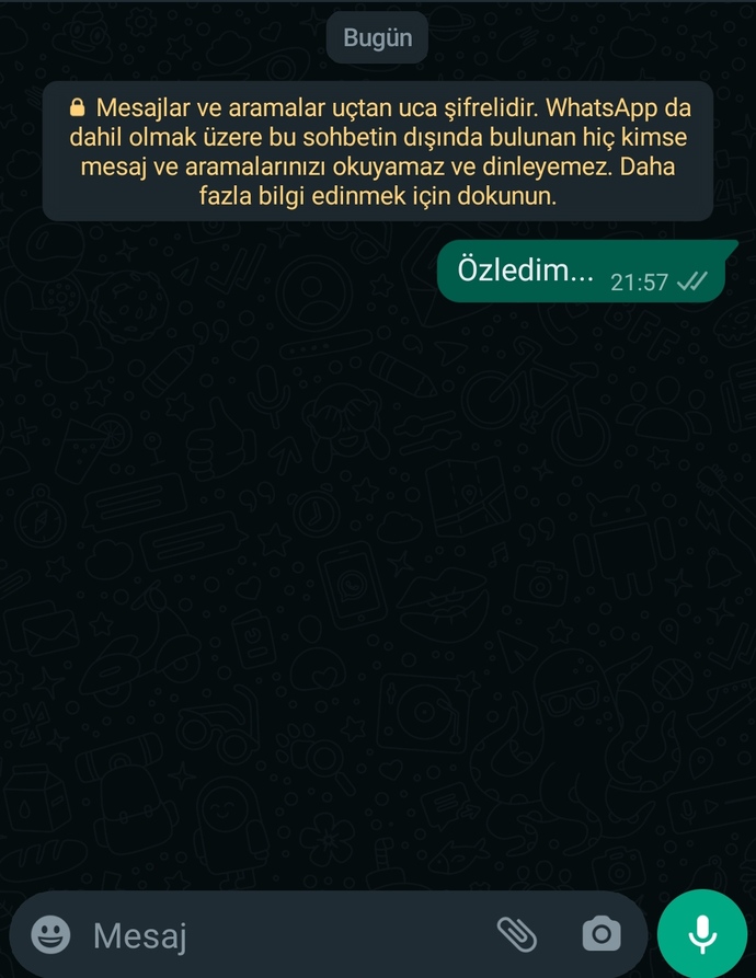 Özledim mesajı almak ister miydiniz?
