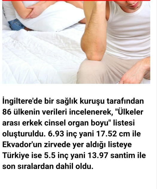 Ülkede sorsan herkes 20 cm üstü der ama veriler öyle demiyor?
