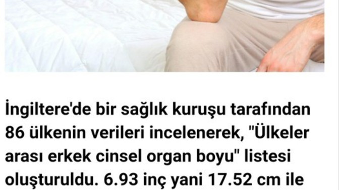 Ülkede sorsan herkes 20 cm üstü der ama veriler öyle demiyor?