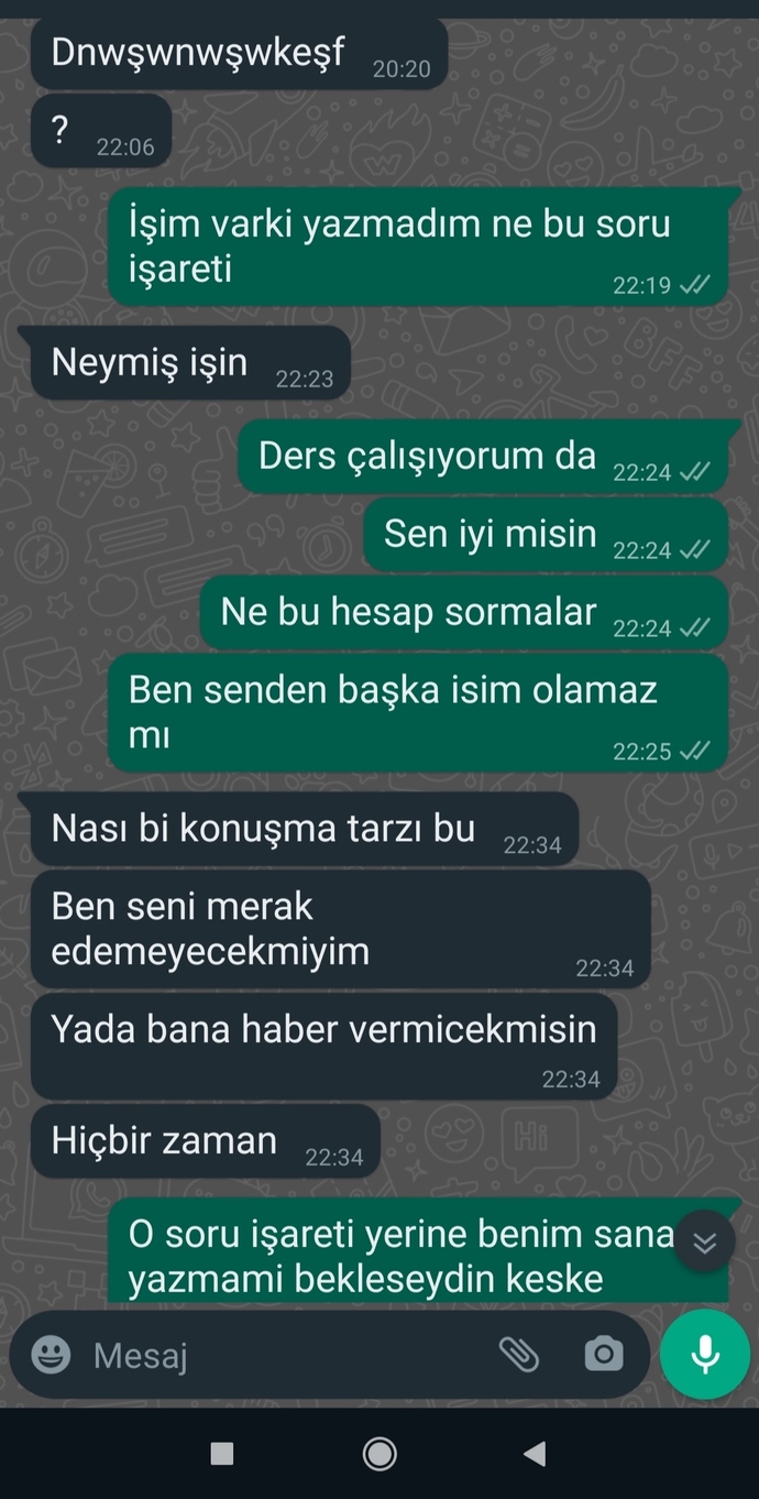 Flörtümle tartıştık sizce kim haklı?
