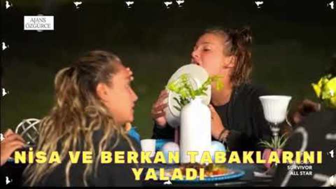 Nisa ve Berkan açlıktan tabaklarını yaladı. Siz olsanız kameralar önünde böyle bir şey yapar mıydınız?