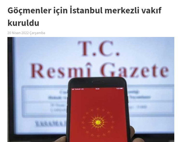 Göçmenlere sahip çıkmak amacıyla İstanbul merkezli vakıf kurulmuş, ne düşünüyorsunuz?