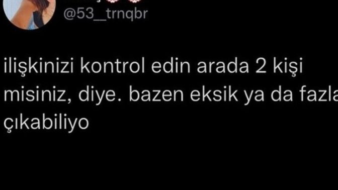 İlişkinizi kontrol eder misiniz 😃?