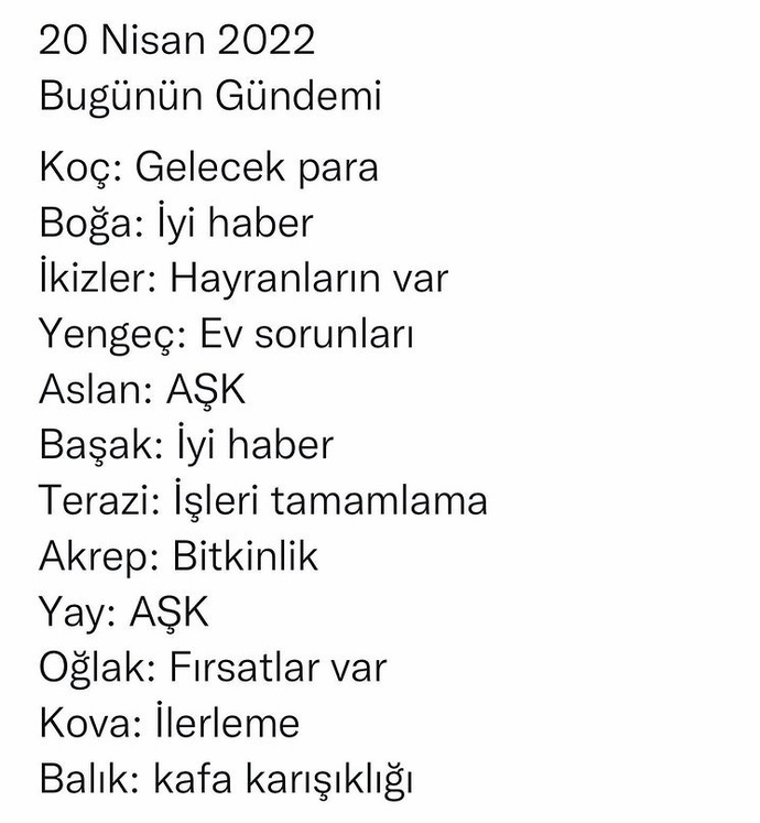 20 Nisan burçların gündemi nedir?