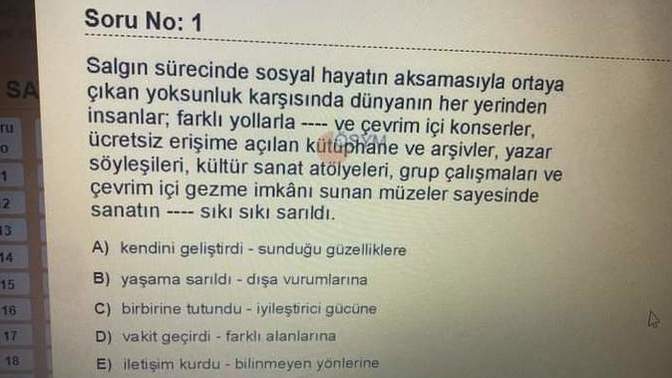 Bu Nasıl Bir Ösym Ales Sorusu Bir Açıklayın?