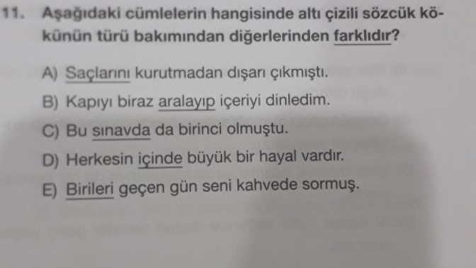 Cevap ne ve neden bilen var mı?