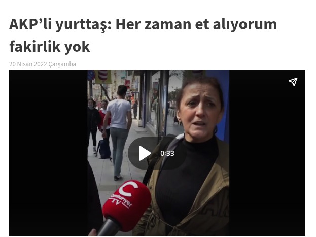 Vatandaş, Her zaman et alıyorum, fakirlik yok. dedi! Sizce fakirlik var mı?
